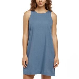 Banana Republic Shift Dress Linen Blend Size Small Sleeveless Blue Casual